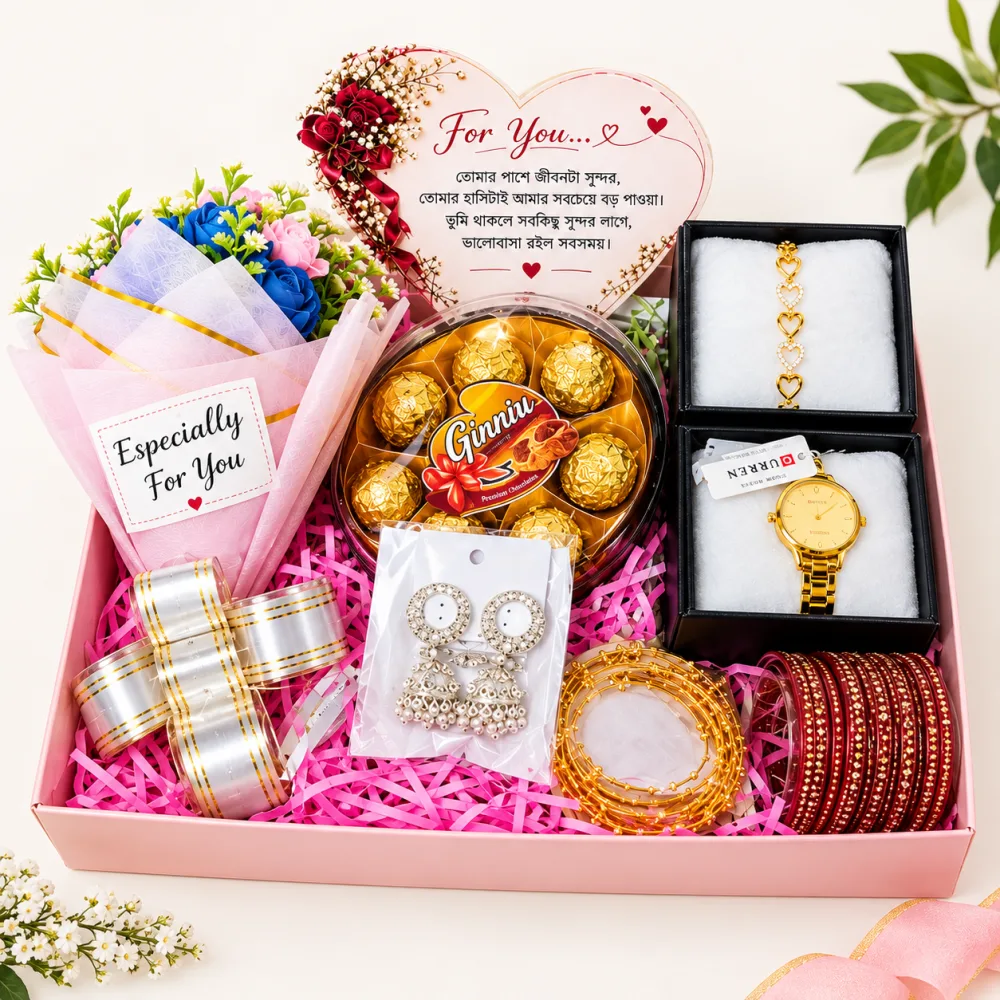 Romantic Gift Combo for Her | প্রিয়জনের জন্য রোমান্টিক গিফট কম্বো