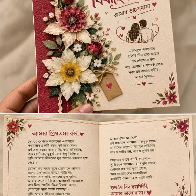 অ্যানিভার্সারি উইশ কার্ড | Anniversary Wish Card for Couple & Loved One