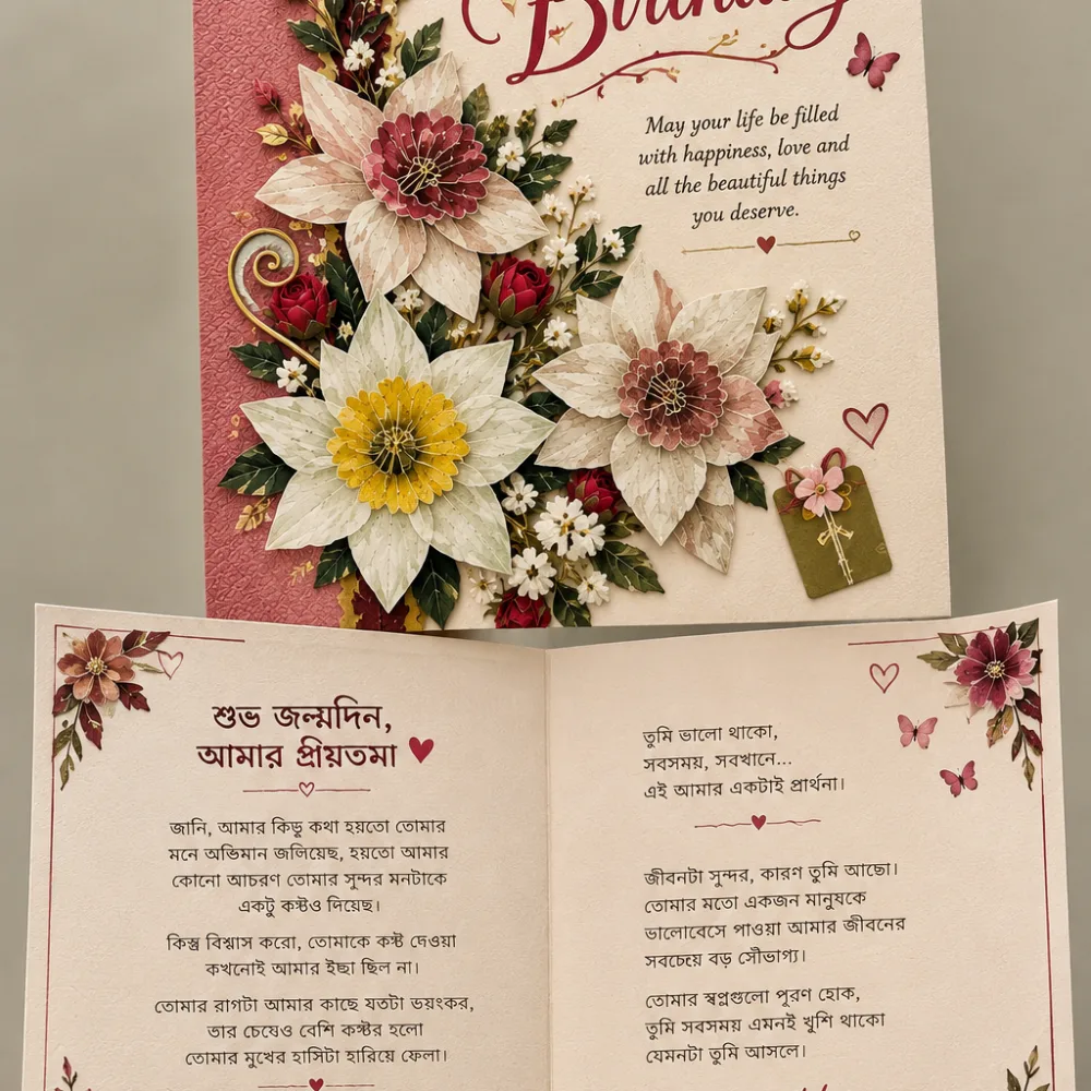 Birthday Wish Card | জন্মদিনের শুভেচ্ছা কার্ড