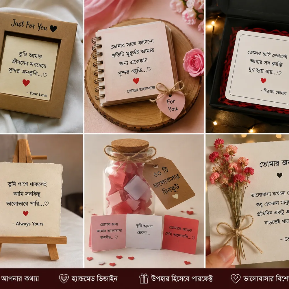 💌 কাস্টমাইজড চিরকুট | Customized Love Note – আপনার কথায় সাজানো ভালোবাসার বিশেষ বার্তা ❤️