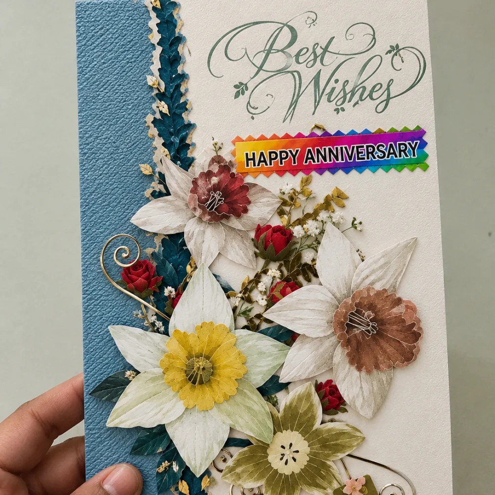 অ্যানিভার্সারি উইশ কার্ড | Anniversary Wish Card for Couple & Loved One — image 2