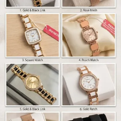 Women’s Gold & Black Fashion Watch