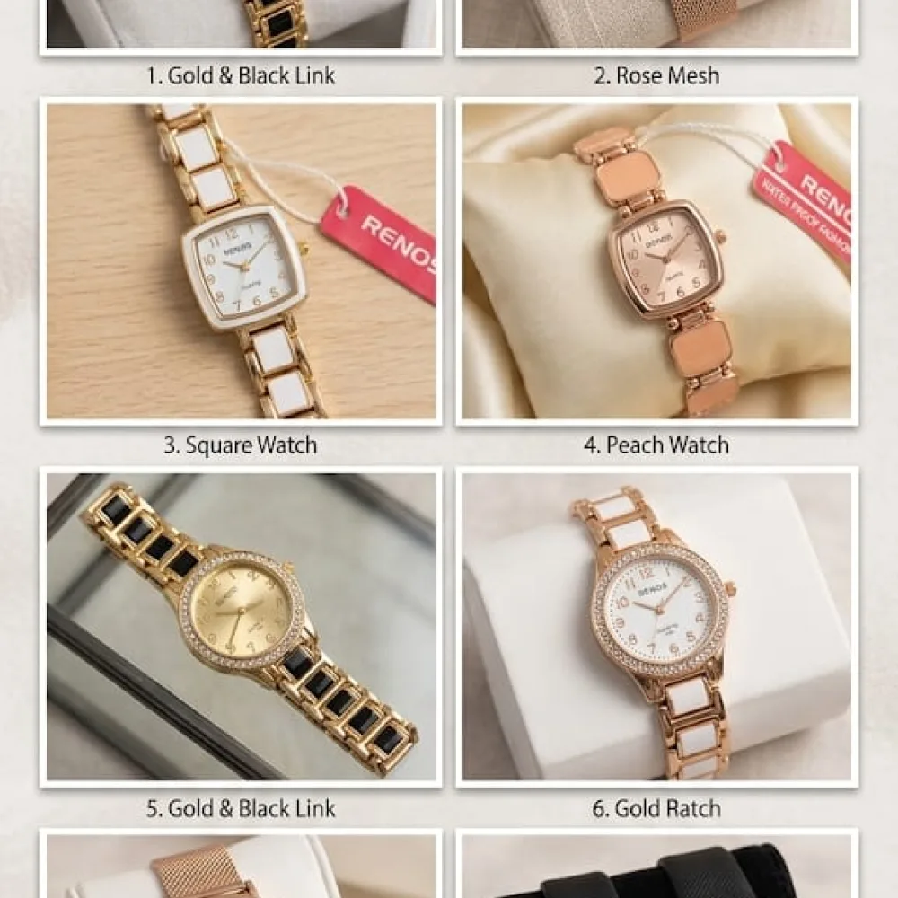 Women’s Gold & Black Fashion Watch