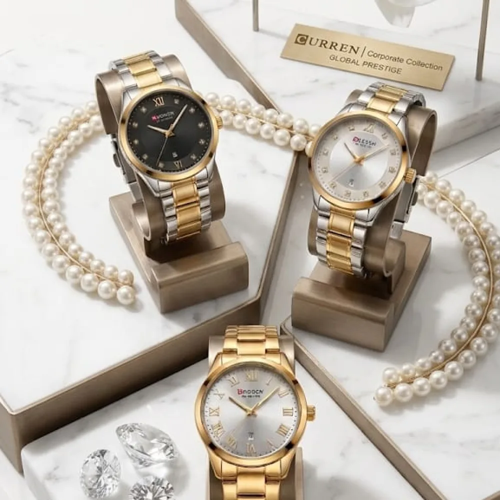 CURREN Blanche Luxury Two-Tone Watch
